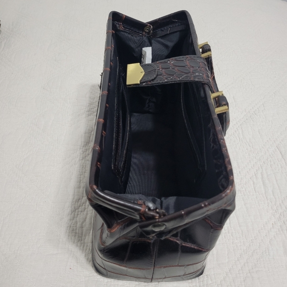 Vintage Leather Alligator Croc Embossed Doctor Bag - Picture 7 of 8